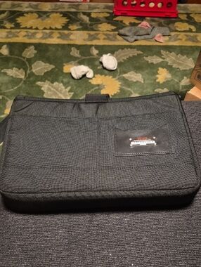 Tumi Black Textured Laptop Tech Organizer
